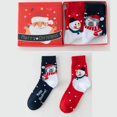 Christmas Cartoon Socks 2 Pair/Set