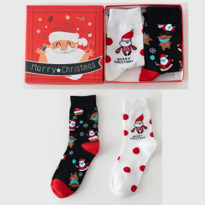 Christmas Cartoon Socks 2 Pair/Set
