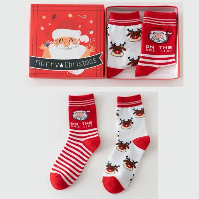 Christmas Cartoon Socks 2 Pair/Set