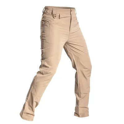 Men Fashion Casual Solid Color Waterproof Wear-Resistant With Slight Stretch Multi-Pocket Cargo Pants
