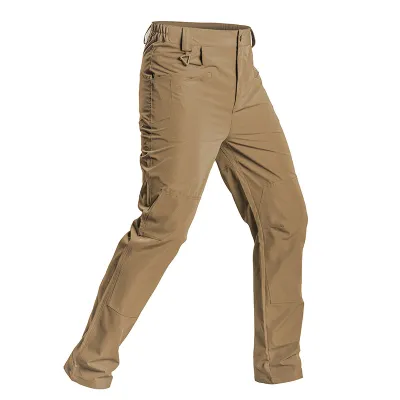 Men Fashion Casual Solid Color Waterproof Wear-Resistant With Slight Stretch Multi-Pocket Cargo Pants