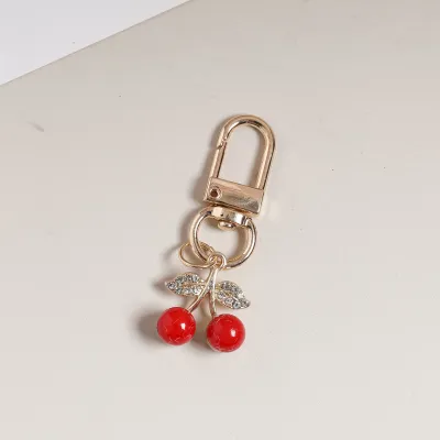Women Fashion Cute Cherry Strawberry Keychain