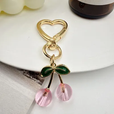 Women Fashion Cherry Pendant Keychain