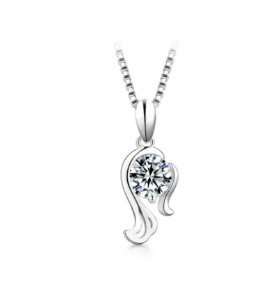 Women'S Fashion 12 Zodiac Pendant 925 Sterling Silver 1 Karat Moissanite Necklace