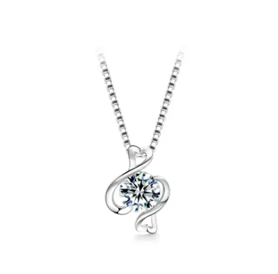 Women'S Fashion 12 Zodiac Pendant 925 Sterling Silver 1 Karat Moissanite Necklace