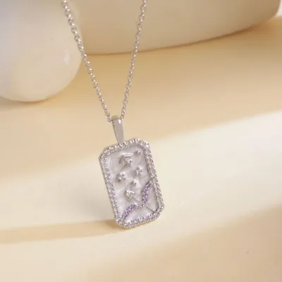 Women Fashion Twelve Zodiac Multicolor Zircon Necklace