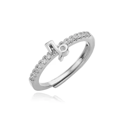 Women Fashion Twelve Zodiac Zircon Open Ring