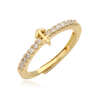 Women Fashion Twelve Zodiac Zircon Open Ring
