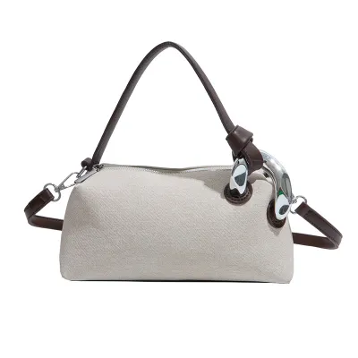 Women Fashion Casual Solid Color Pillow Handbag