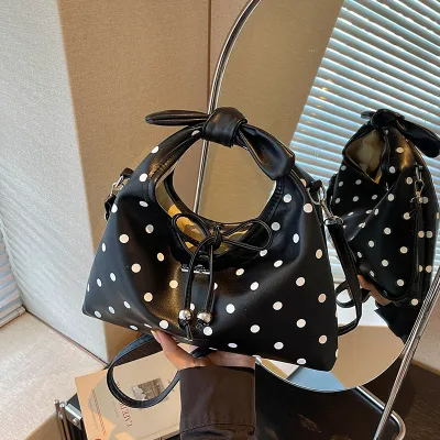 Women Fashion Polka Dot Print Handbag