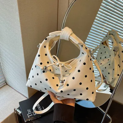 Women Fashion Polka Dot Print Handbag