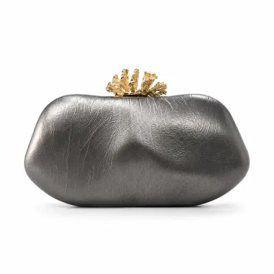 Women Fashion Solid Color Pu Clutch Dinner Bag