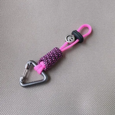 Fashion Paracord Braided Dopamine-Style Phone Lanyard Anti-Loss Aluminum Alloy Keychain