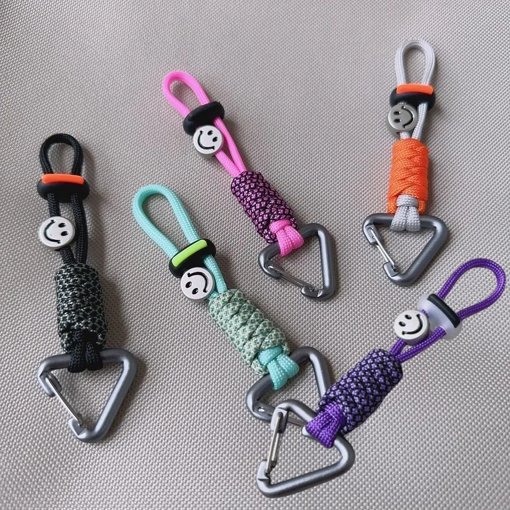 Fashion Paracord Braided Dopamine-Style Phone Lanyard Anti-Loss Aluminum Alloy Keychain