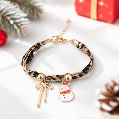 Christmas Women Fashion Leopard Dripping Oil Bracelet
