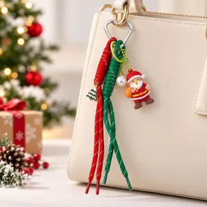 Christmas Theme Stereo Christmas Tree Snowman Elk Pendant Keychain