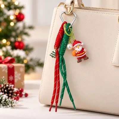 Christmas Theme Stereo Christmas Tree Snowman Elk Pendant Keychain