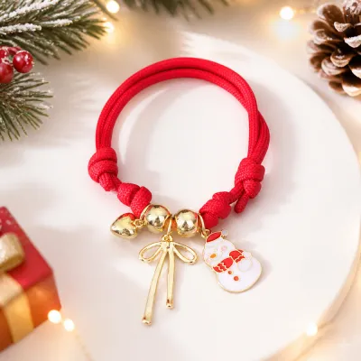 Christmas Women Fashion Cartoon Oil Dropping Bracelet