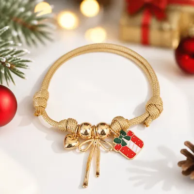 Christmas Women Fashion Cartoon Oil Dropping Bracelet