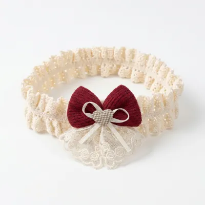 Kids Baby Fashion Cute Lace Love Bow Hair Band