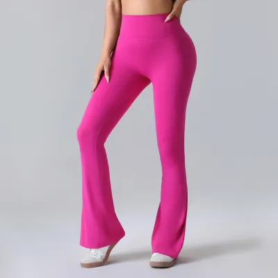Women'S Fashion Solid Color High Waist Tight Pants Quick-Drying Yoga Pants