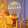 Santa Hanging Parachute (Warm White)