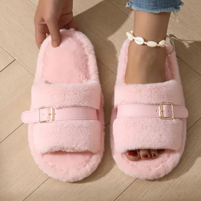 Autumn And Winter Fashion Plush Home Slippers