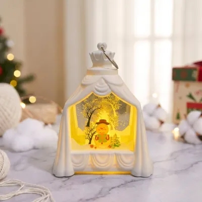 Christmas Electronic Candle Christmas Tree Santa Claus Led Portable Wind Lamp Decorations