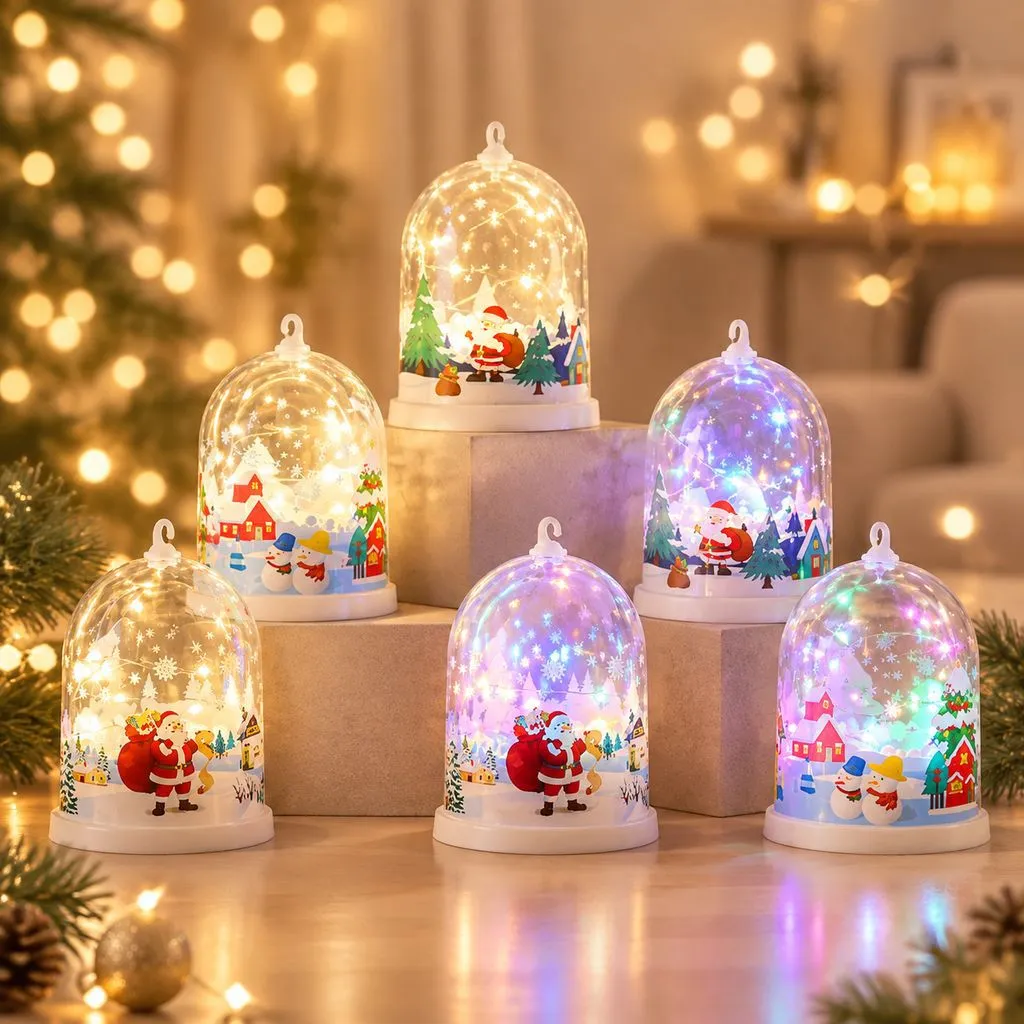Christmas Portable Luminous Light String Electronic Candle Lamp Night Bedroom Bedside Decorations