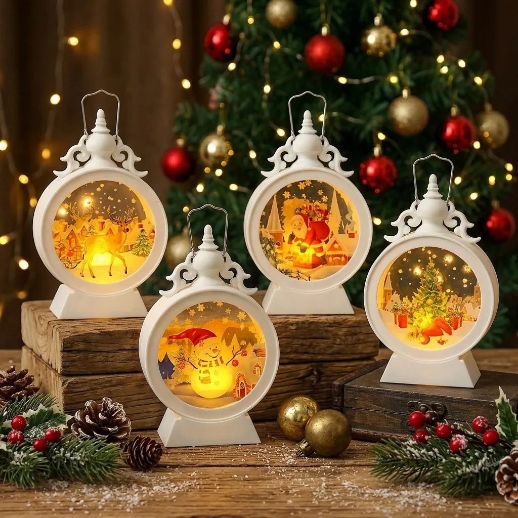 Christmas Electronic Candle Lights Retro Wind Lights Decorations