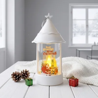 Christmas Electronic Candles Christmas Tree Pattern Wind Lamp Party Decorations