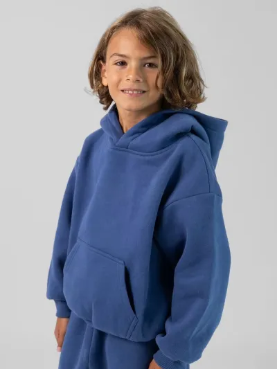 Kids Boys And Girls Fashion Casual Autumn Solid Color Long-Sleeve Hoodies Pants Two-Piece Set