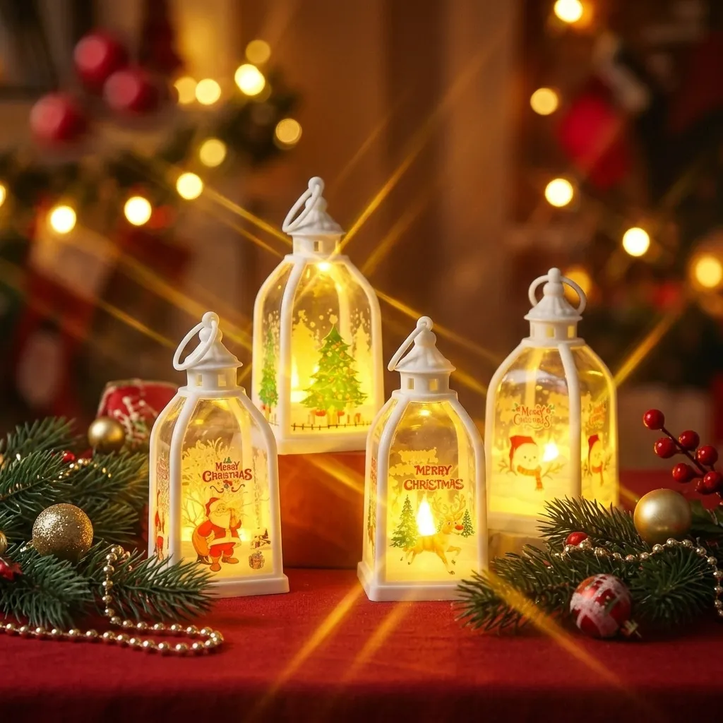 Christmas Portable Illuminated Wind Lamp Decorations
