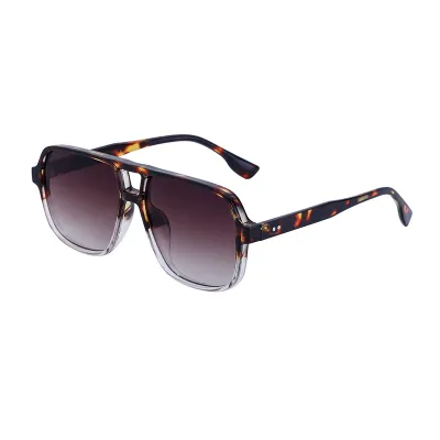 Men'S Fashion Simple Retro Double Beam Large Frame Sunglasses