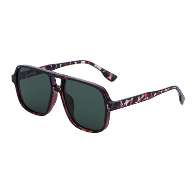 Men'S Fashion Simple Retro Double Beam Large Frame Sunglasses