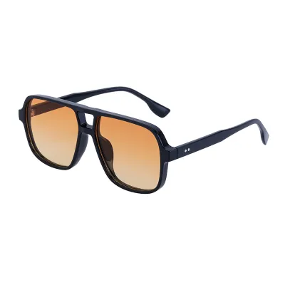Men'S Fashion Simple Retro Double Beam Large Frame Sunglasses