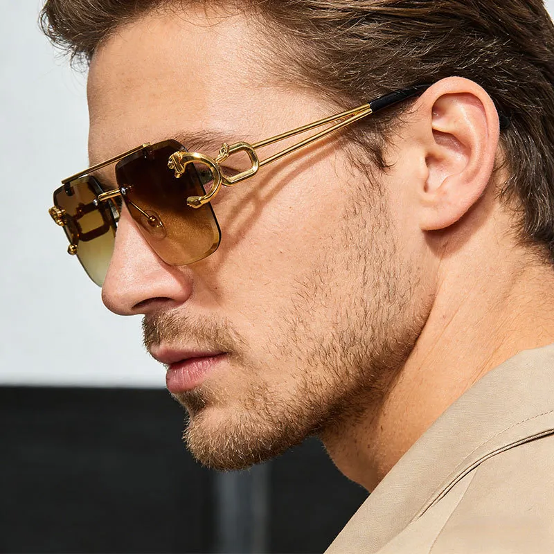 Men'S Fashion Metal-Framed Sunglasses