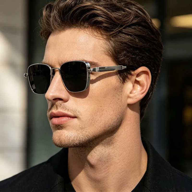Men'S Fashion Retro Metal Square Sunglasses