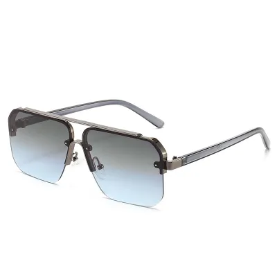 Men Fashion Square Metal Sunglasses