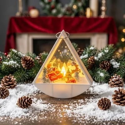 Christmas Electronic Candles Small Lantern Holiday Party Decorations