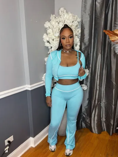 Athleisure Women Casual Sports Three-Piece Set