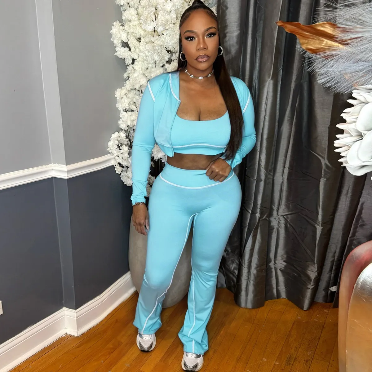 Athleisure Women Casual Sports Three-Piece Set