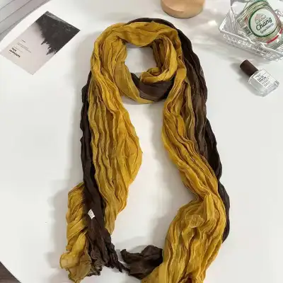 Women Fashion Leopard Twist Rope Silk Scarf