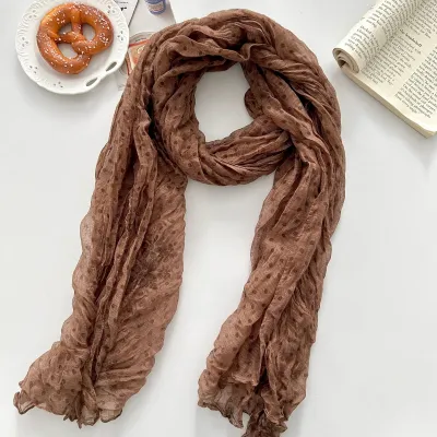 Women Fashion Leopard Twist Rope Silk Scarf