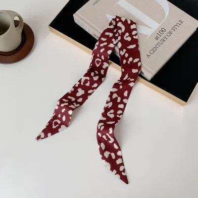 Women Fashion Casual Leopard Long Ribbon Scarf