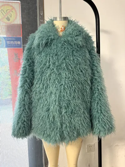 Autumn And Winter Women Fashion Eco-Friendly Faux Fur Warm Jacket