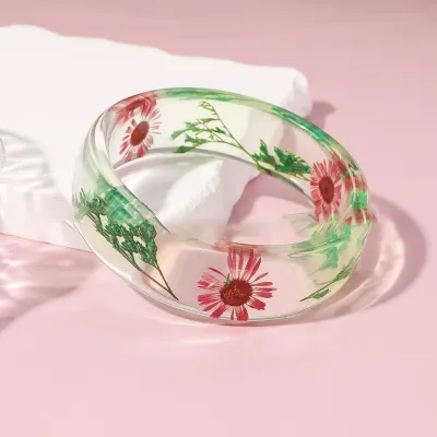 Women Fashion Epoxy Resin Printed Bracelet