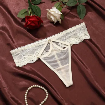 Women Fashion Sexy Solid Solor Lace Hollow Low Waist Thong