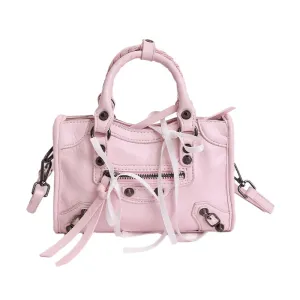 Women Fashion Casual Solid Color Bow Handbag