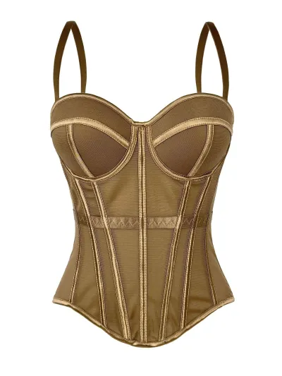 Women Solid Color Fashion Fishbone Corsets